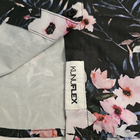 RSVLTS Women's Cut Medium - Grandma's Couch - Pink & Black Floral Button Shirt - Picture 6 of 8